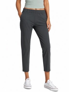 Vuori Miles Ankle Pant Gray Performance Travel Stretch Pull-On Medium EUC!